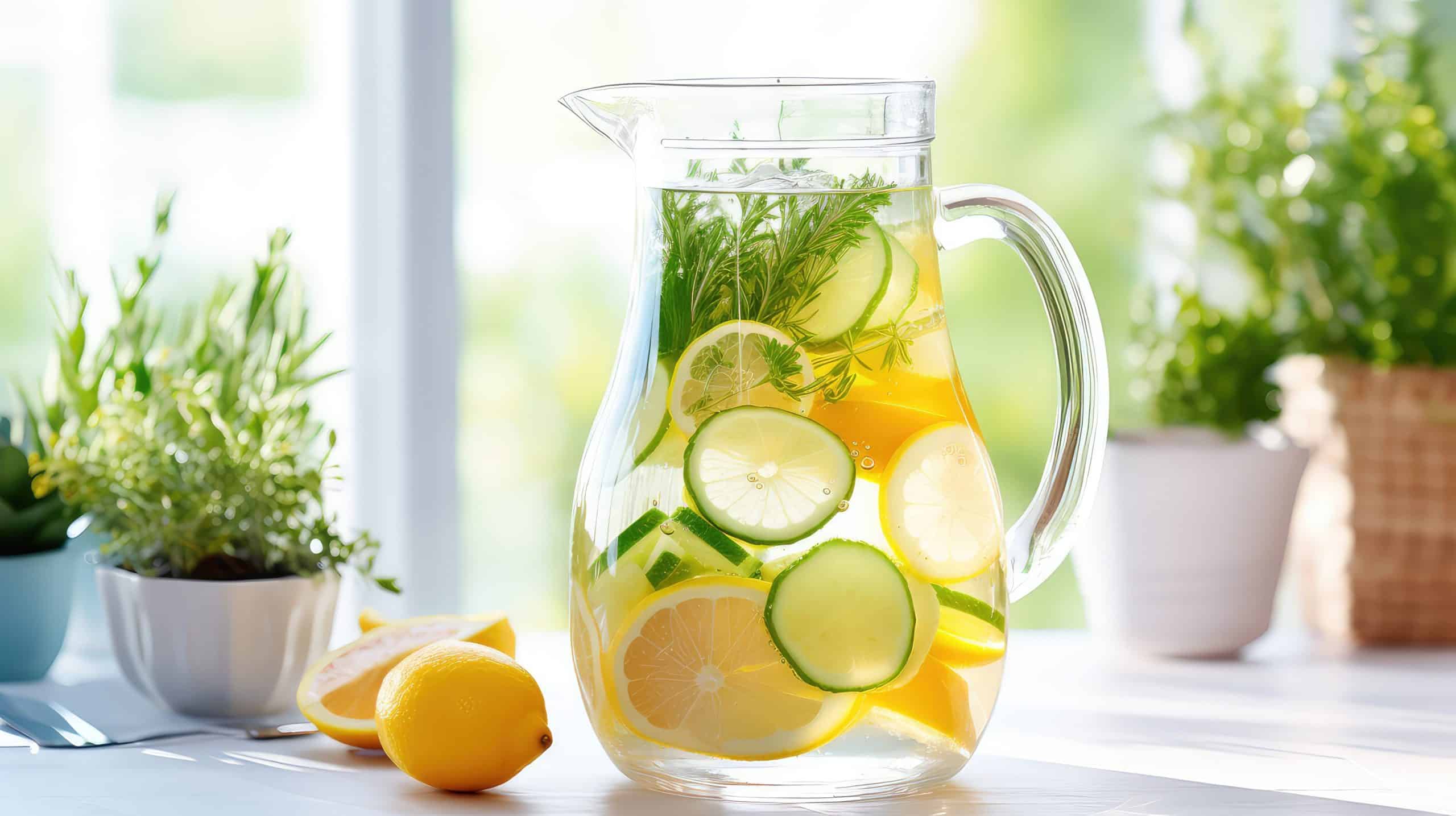 carafe-remplie-deau-et-dagrumes-posee-sur-une-table-scaled
