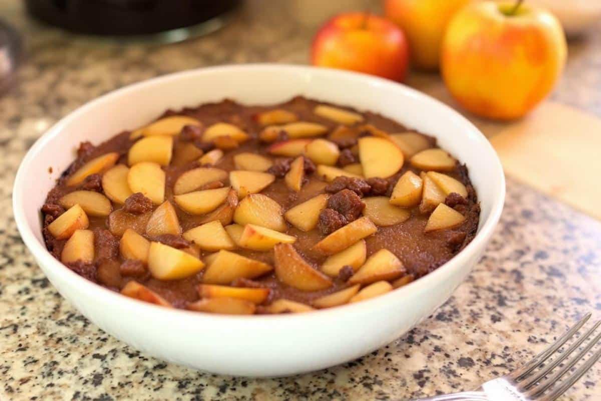 Bowl cake à la compote de pomme healthy sans banane