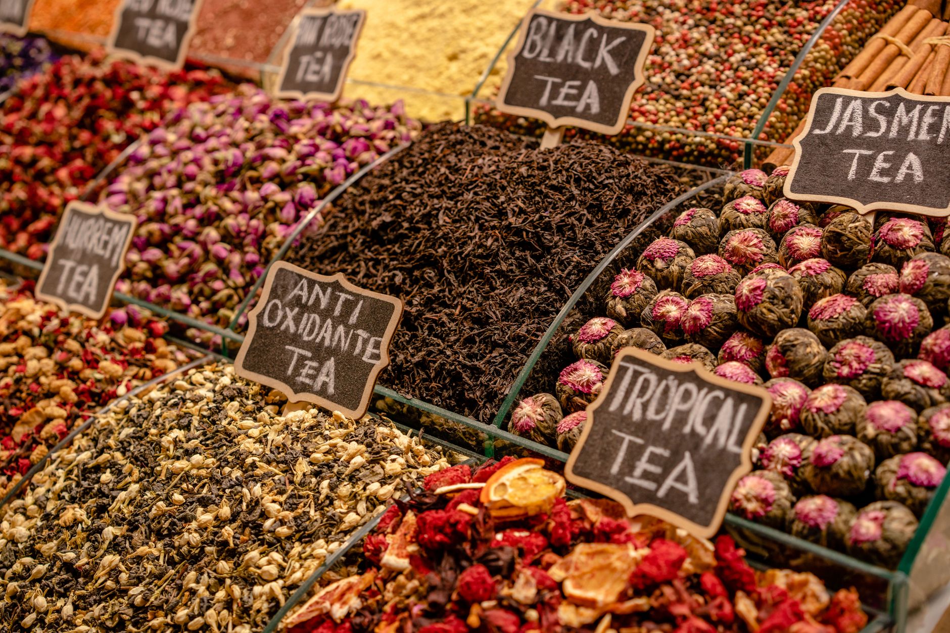 Sélection de thés sans théine et rooibos bio en vrac